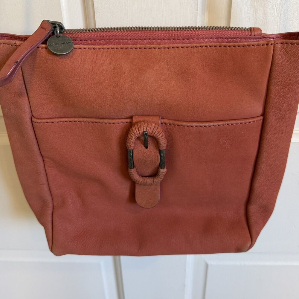 LUCKY BRAND Crossbody Purse Women's Coral Shoulder Bag Hobo VINTAGE Bohemian